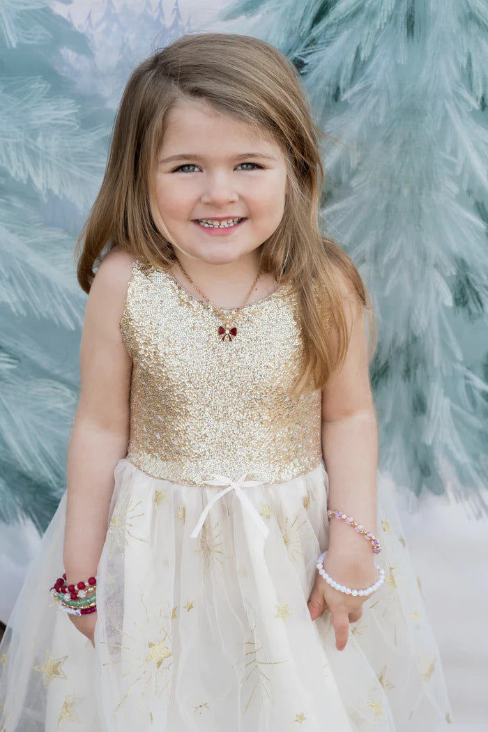 Golden Glam Party Dress - Size 5-6