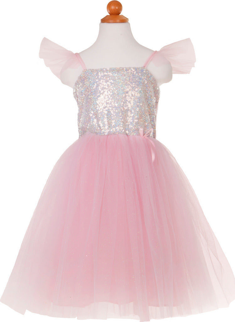 Silver Sequins Princess Dress Size 7-8