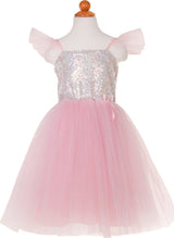 Silver Sequins Princess Dress Size 7-8