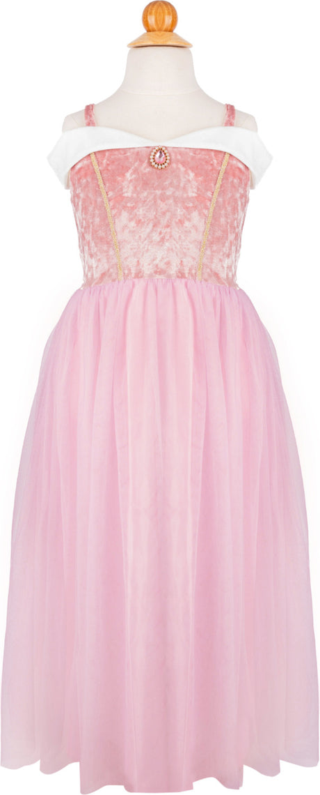 Velvety Soft Sleeping Sweetheart Princess Gown with Arm Warmers (Size 7-8)