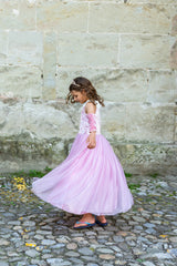 Velvety Soft Sleeping Sweetheart Princess Gown with Arm Warmers (Size 7-8)