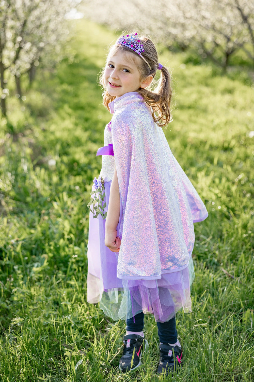 Lilac Sequins Cape (Size 7-8)