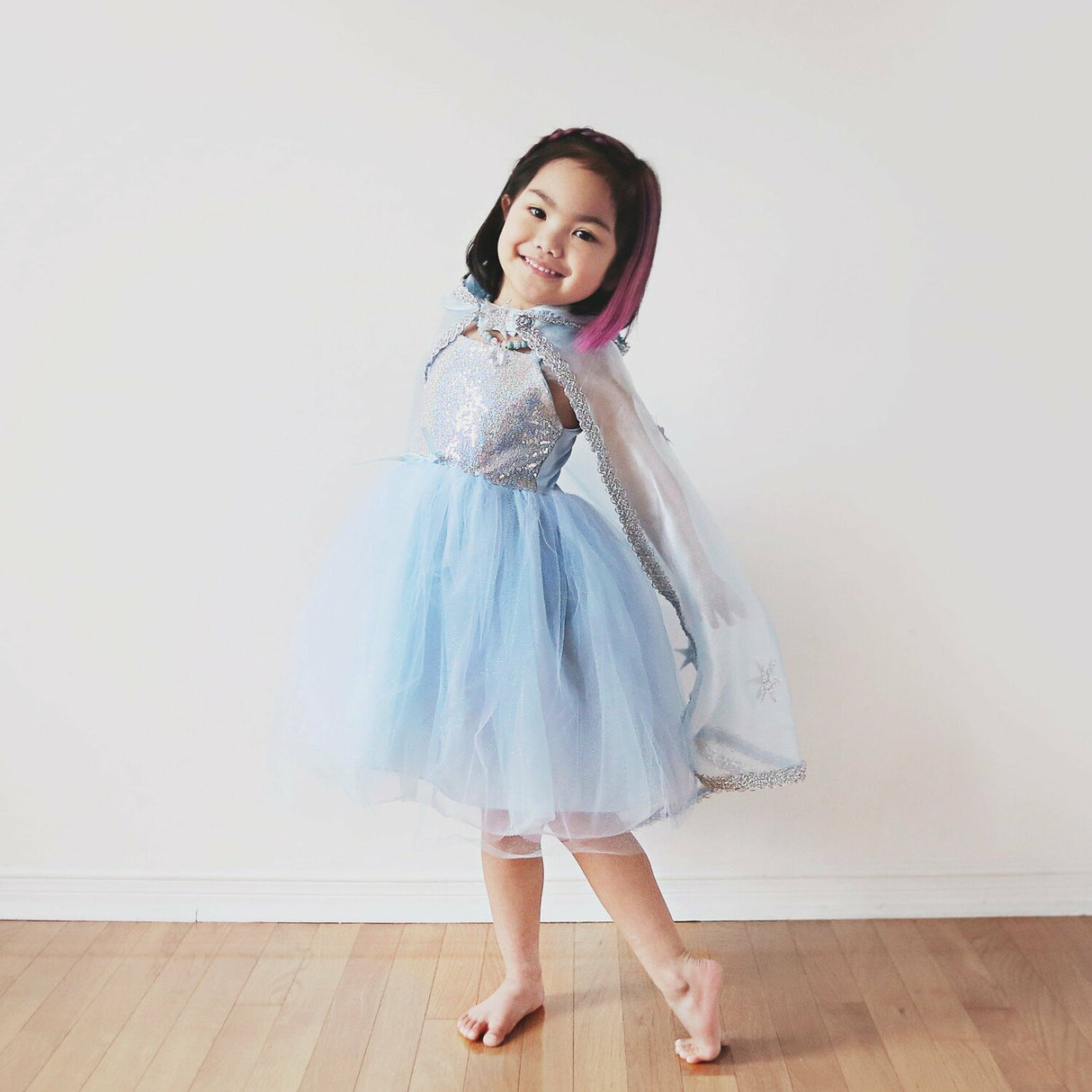 Blue Snow Queen Cape (Size 5-6)