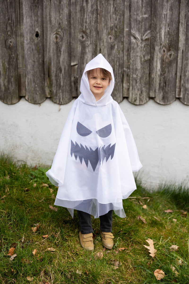 Spooky Ghost Poncho (Size 5-6)