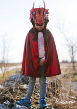 Ruby Metallic Dragon Cape (Size 5-6)