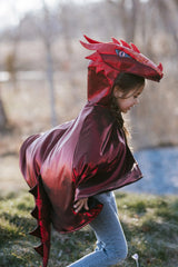 Ruby Metallic Dragon Cape (Size 5-6)