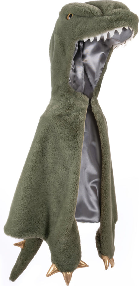 Green T-Rex Cuddle Cape (Size 3-4)