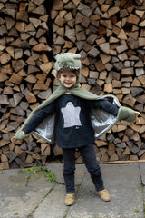 Green T-Rex Cuddle Cape (Size 3-4)