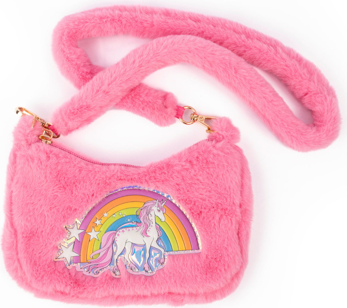 Pink Rainbow Cuddle Crossbody Purse