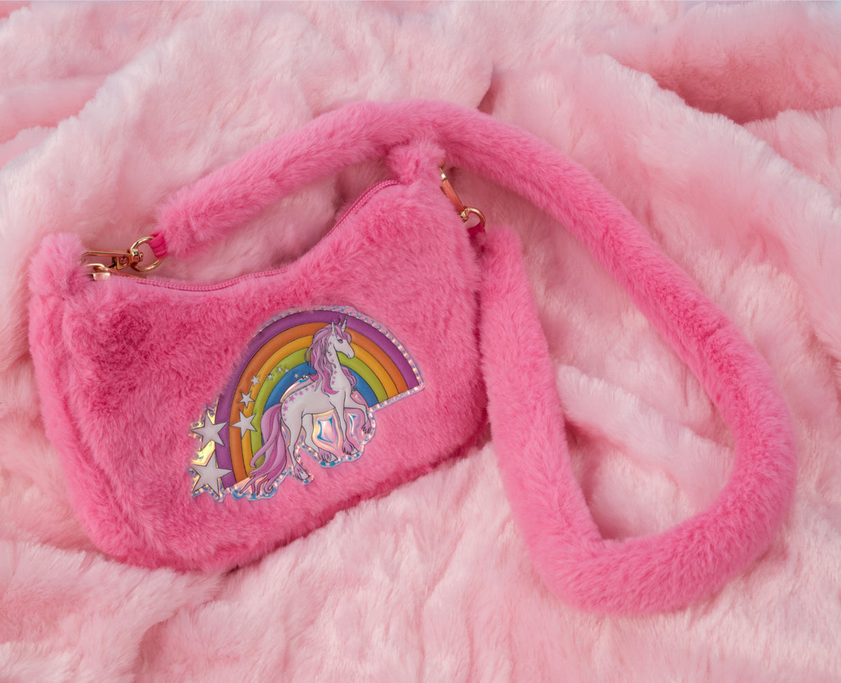 Pink Rainbow Cuddle Crossbody Purse