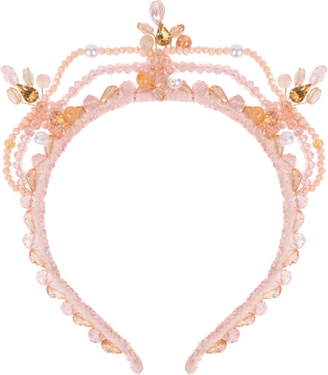 Blushing Crystals Beaded Tiara
