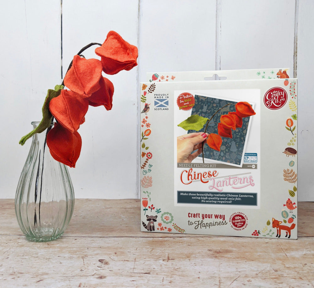 Chinese Lanterns Felt Flower Kit