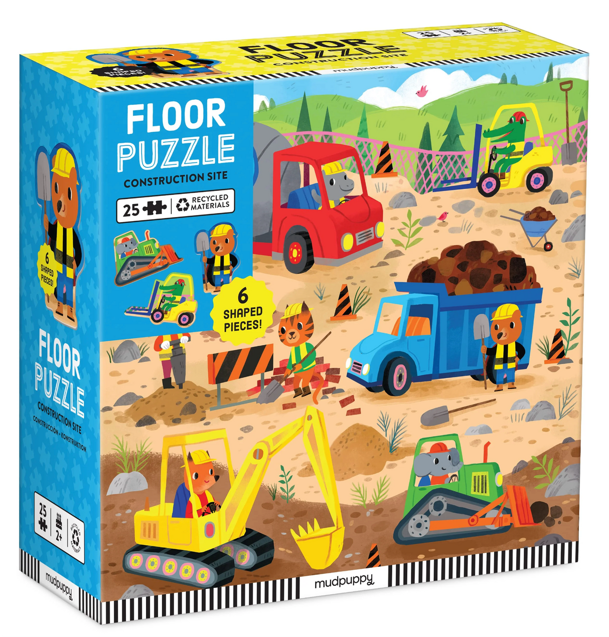 25 Piece Floor Puzzle, Construction Site