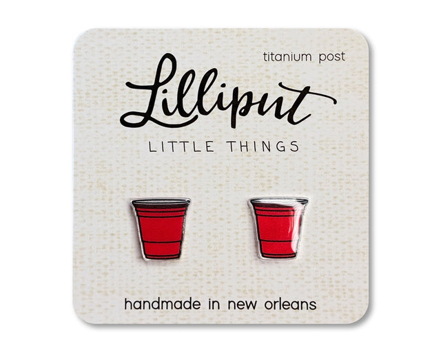 Red Party Cup Earrings Lilliput Little Things