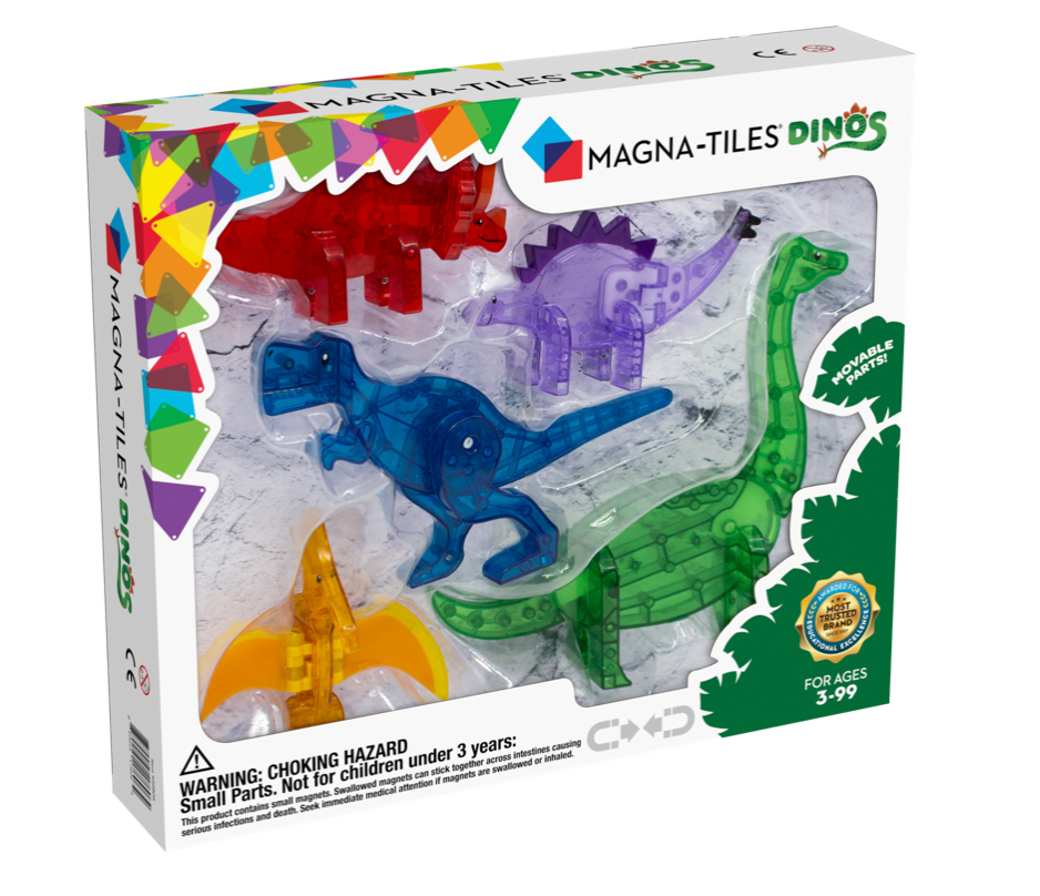 Magna-Tiles Dinos 5 Piece Set