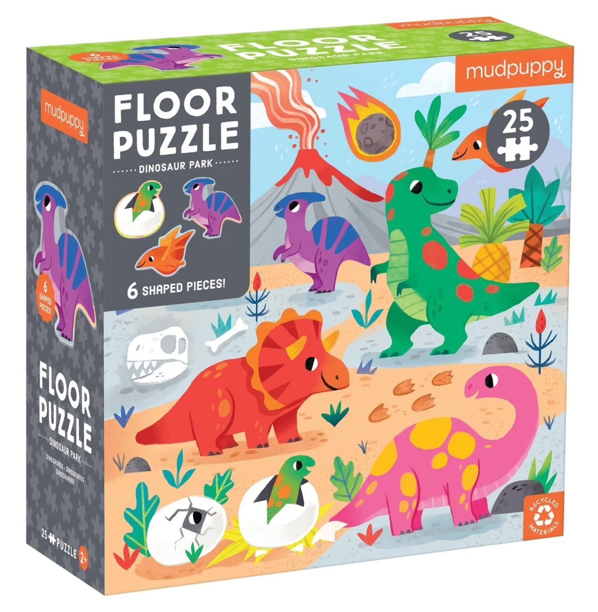 25 Piece Floor Puzzle, Dinosaur Park