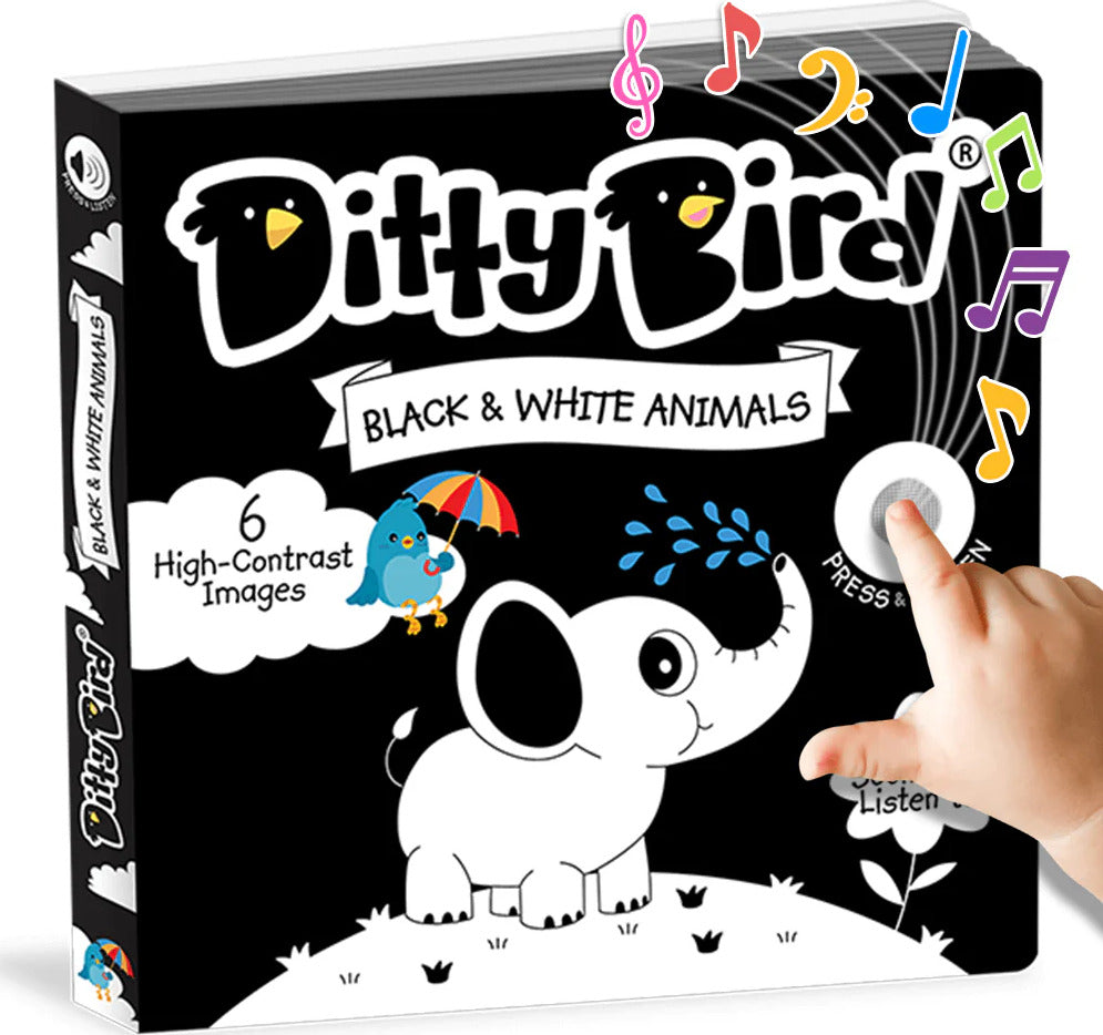 Ditty Bird Sound Book - Black & White Animal