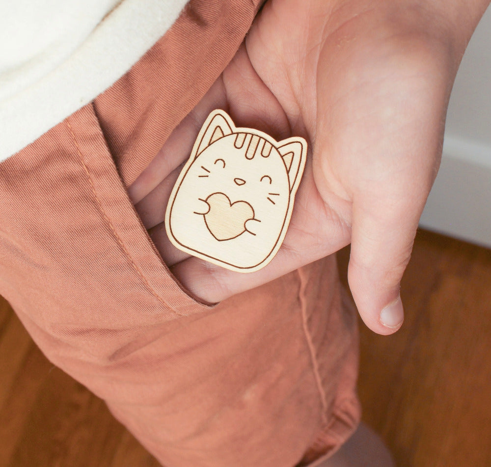 Dog Pocket Hug, Wooden Token of Love