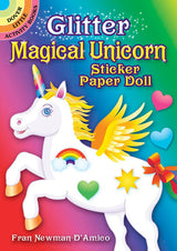 Glitter Magical Unicorn Sticker Paper Doll