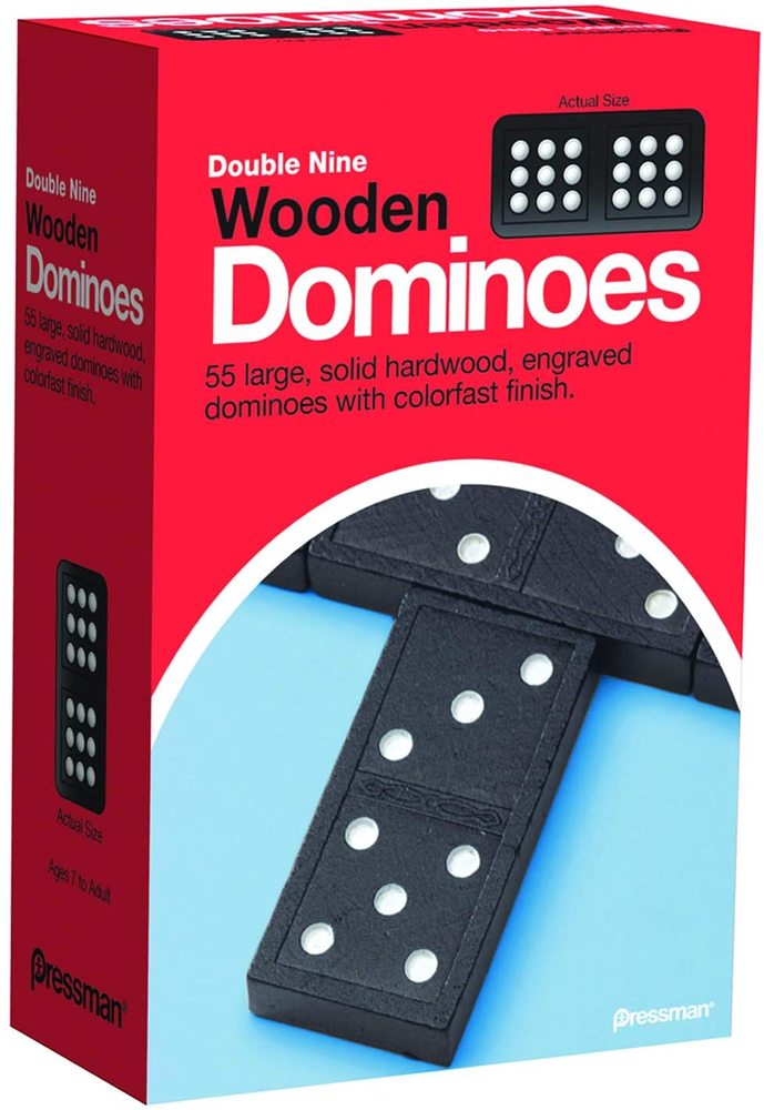 Double 9 Wooden Dominoes