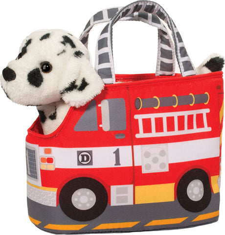 Fire Truck Pet Sak w/ Dalmatian