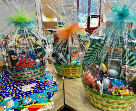 Group of three Easter baskets