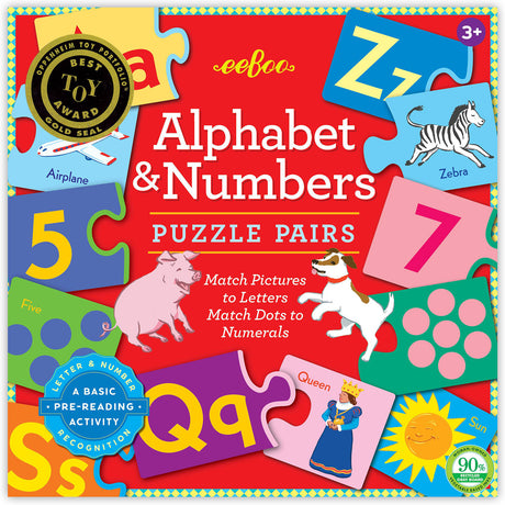 Alphabet & Numbers Puzzle Pairs