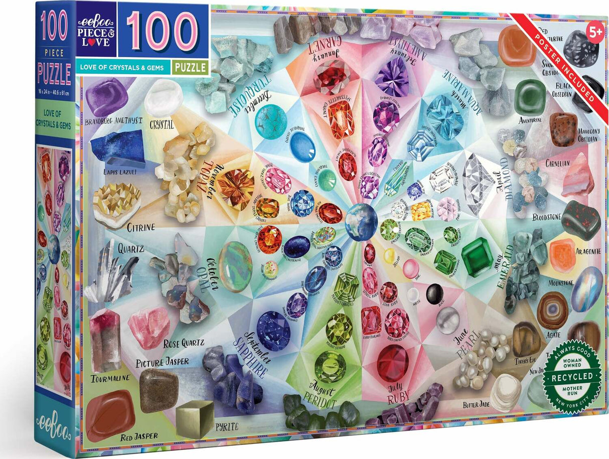 Love of Crystals and Gems 100 Piece Puzzle