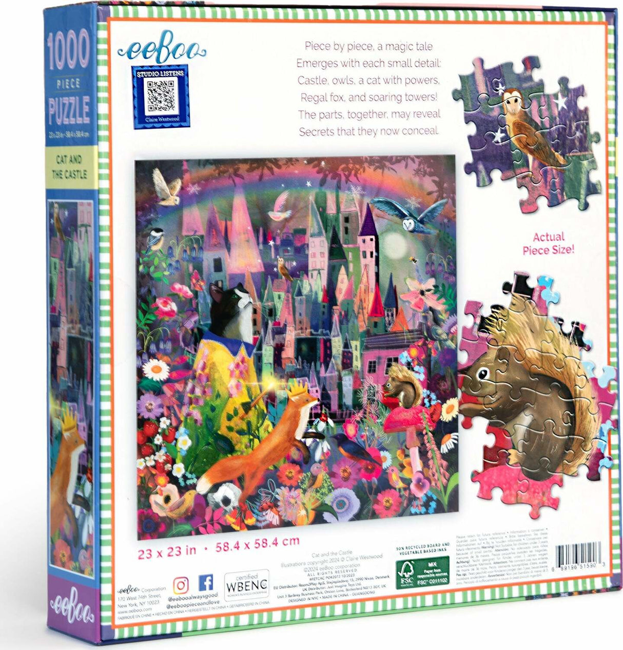 Cat and the Castle 1000 Piece Puzzle