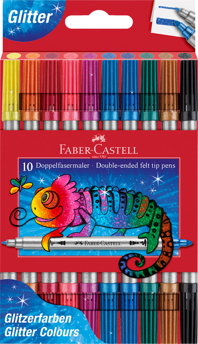 10ct Dual End Glitter Marker Inner/10 CS/120