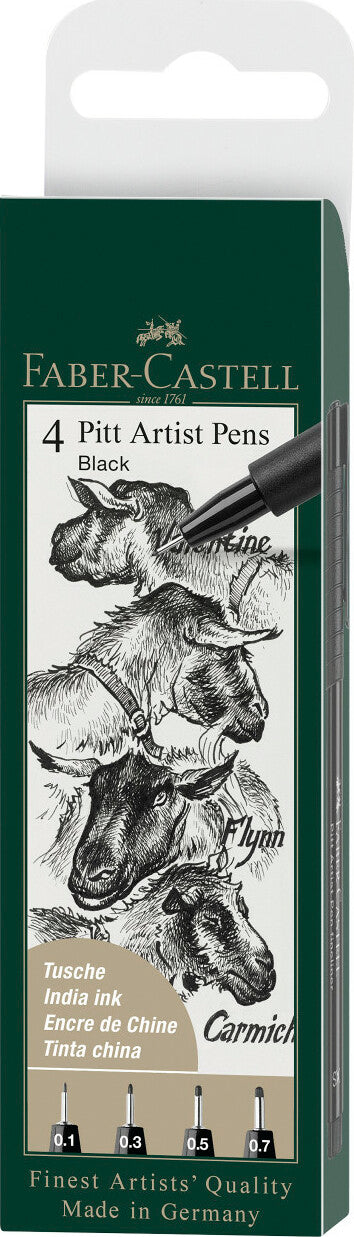 Pitt Artist Pen, #199 Black (XS, S, F, M)