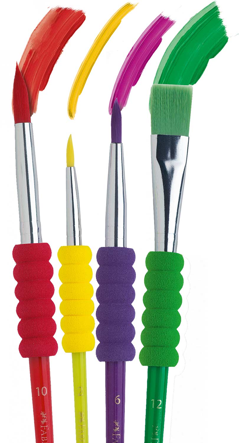 Pack of 4 Soft Grip Brushes