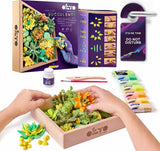 OKTO Sensory Art 3D Woodcraft "Energy" – Succulent Craft Kit