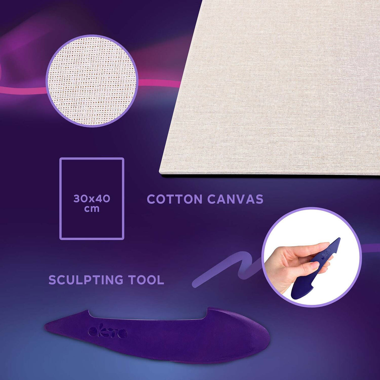 OKTO Air-Dry Clay 3D Painting Kit - #parkguellbarcelona (11.8 x 15.7 in)