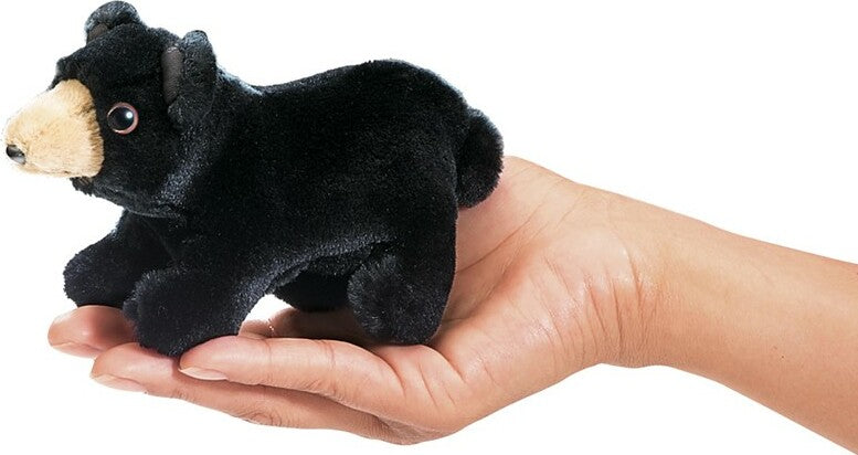 Mini Black Bear Finger Puppet