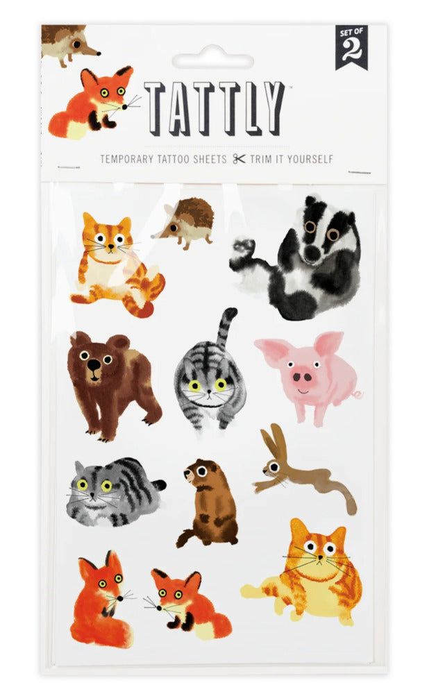 Furry Friends Tattoo Sheet