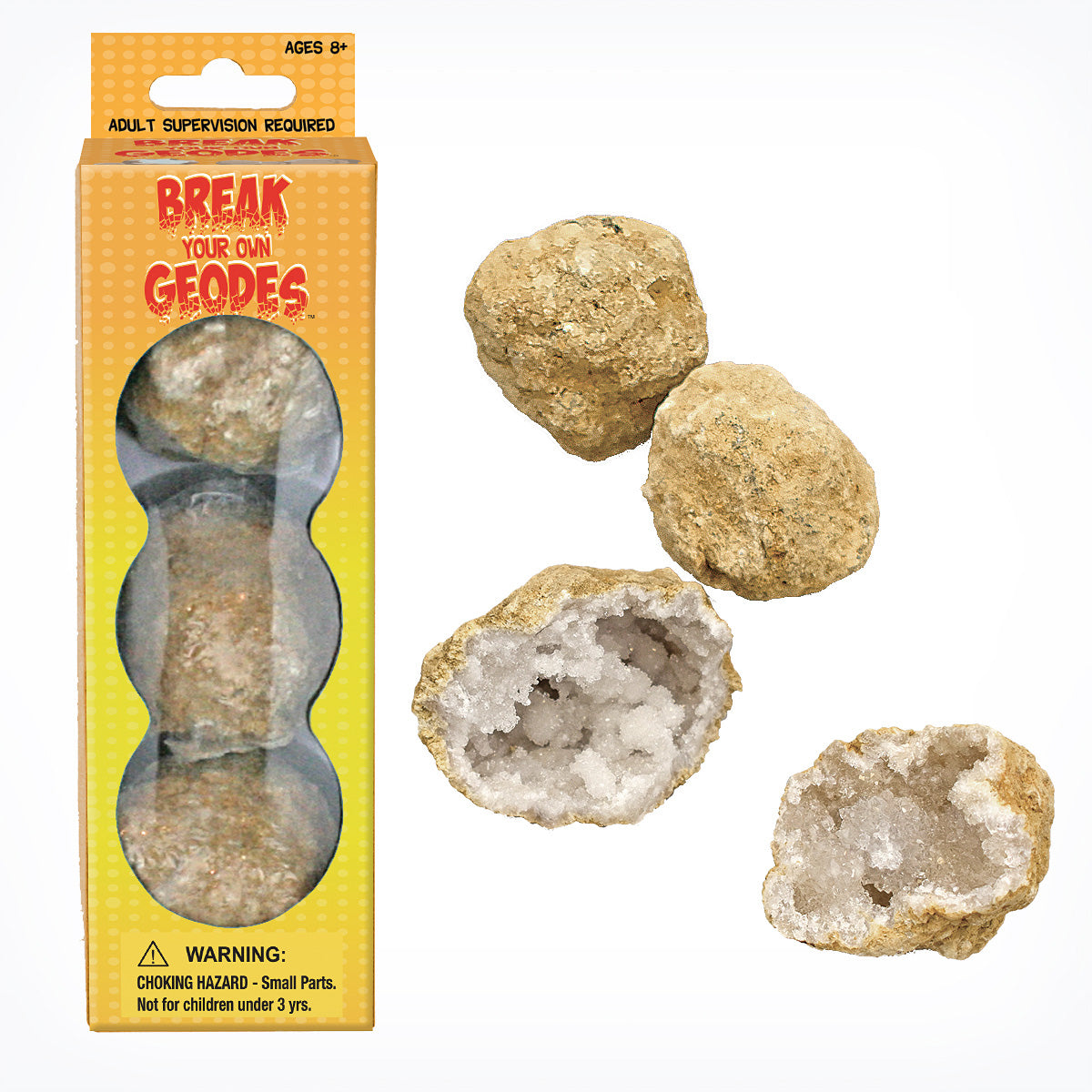 3 Piece Break-Your-Own Geodes Set – Pufferbellies Toys & Books