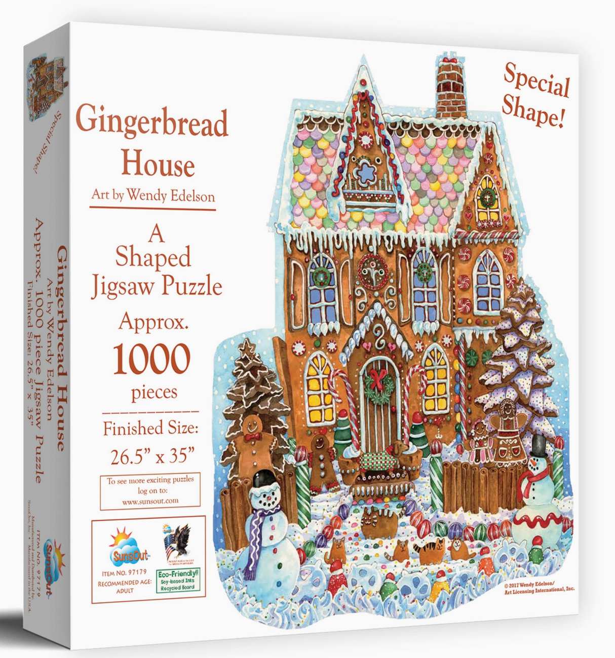 1000 Piece Shaped Puzzle, Gingerbread House