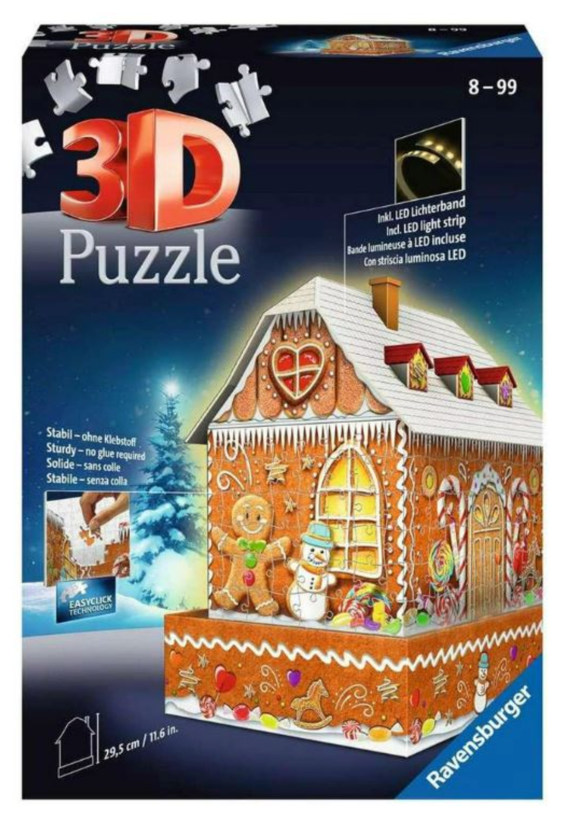 3D Gingerbread House Puzzle - Night Edition