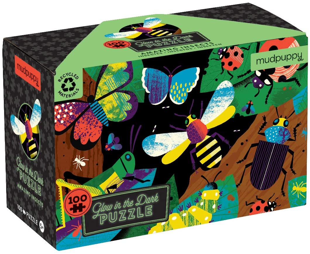 100 Piece Puzzle, Amazing Insects Glow in the Dark