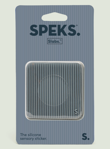 Speks Slabs Groove Gray - Sensory Silicone Sticker