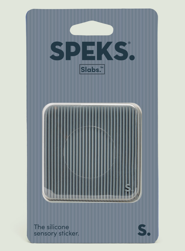 Speks Slabs Groove Gray - Sensory Silicone Sticker