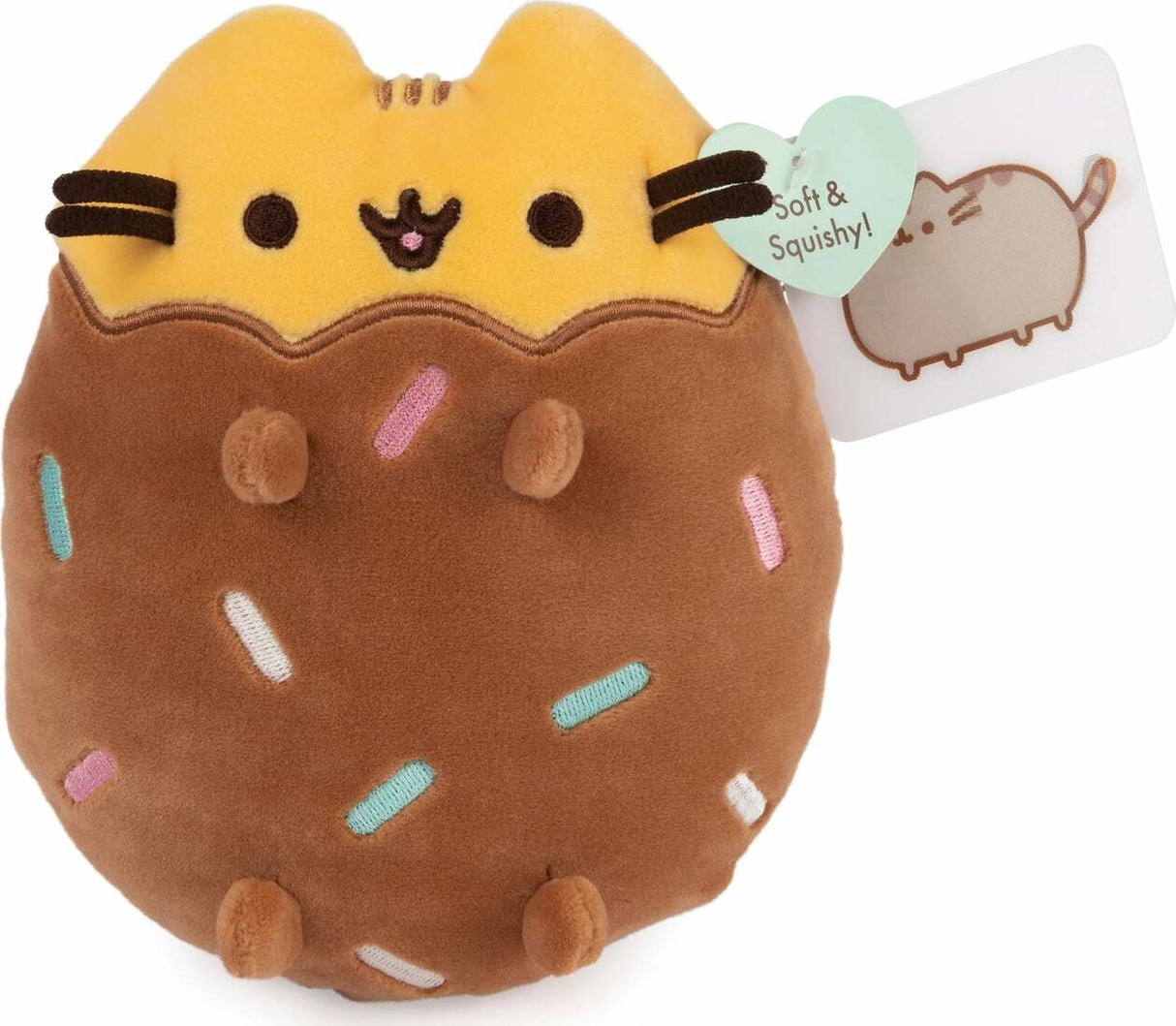 Pusheen Chocolate Dipped Cookie Squisheen, 6 In