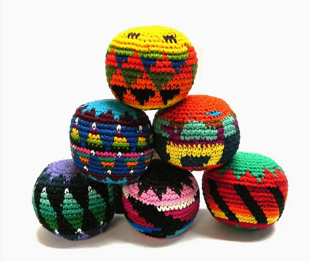 Multicolored Crochet Hacky Sack