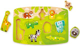 Jungle Animals Wooden Peg Puzzle