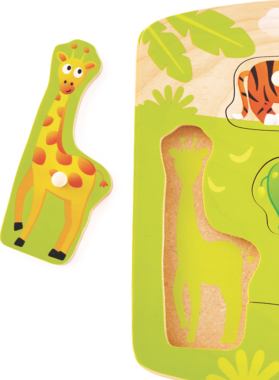 Jungle Animals Wooden Peg Puzzle