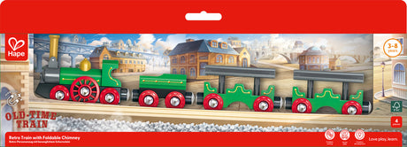 Retro Train with Foldable Chimney