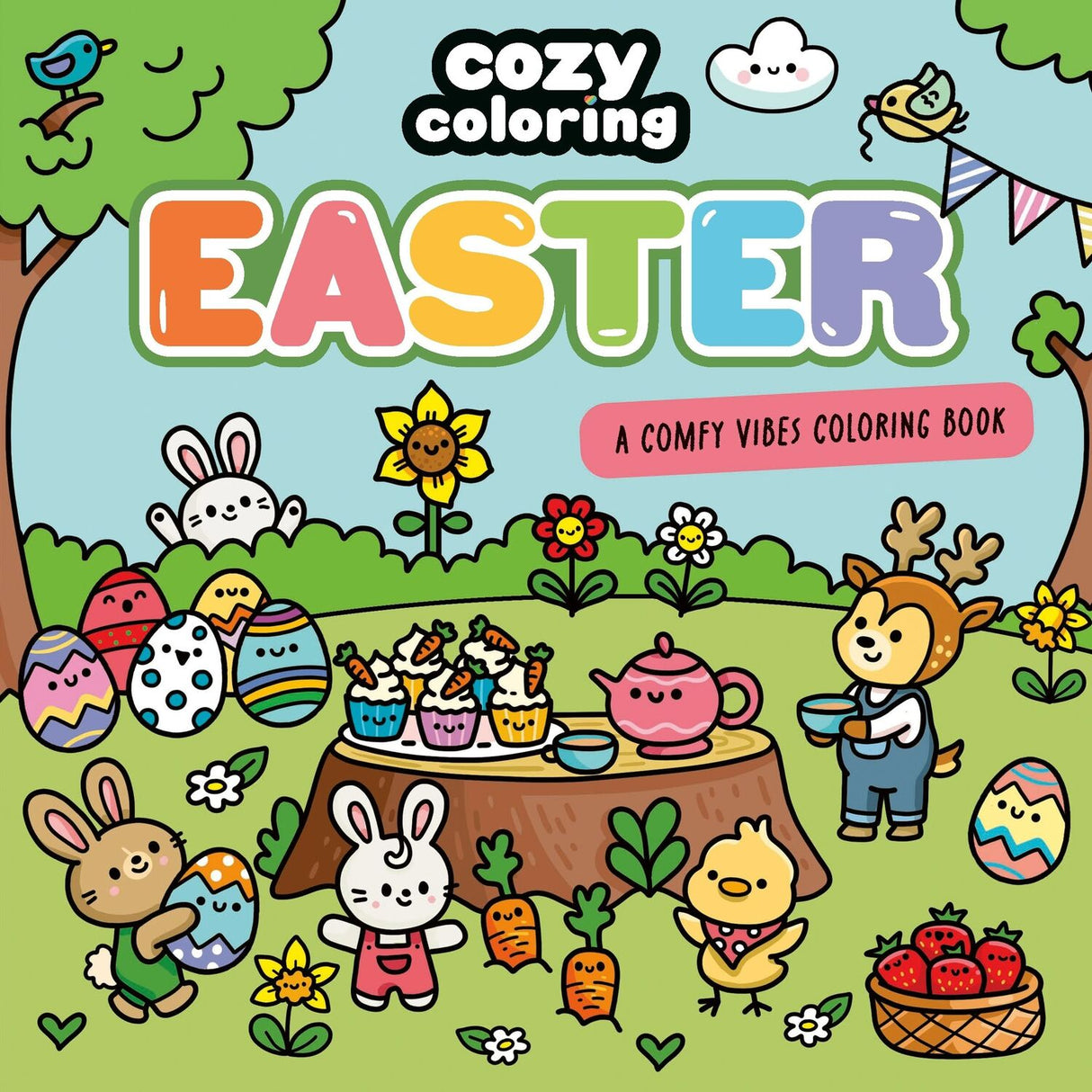 Cozy Coloring: Easter: A Comfy Vibes Coloring Book for Adults and Kids: Simple, Relaxing Pages Featuring bouncing bunnies, hidden eggs, and spring flowers! HarperCollins Publishers