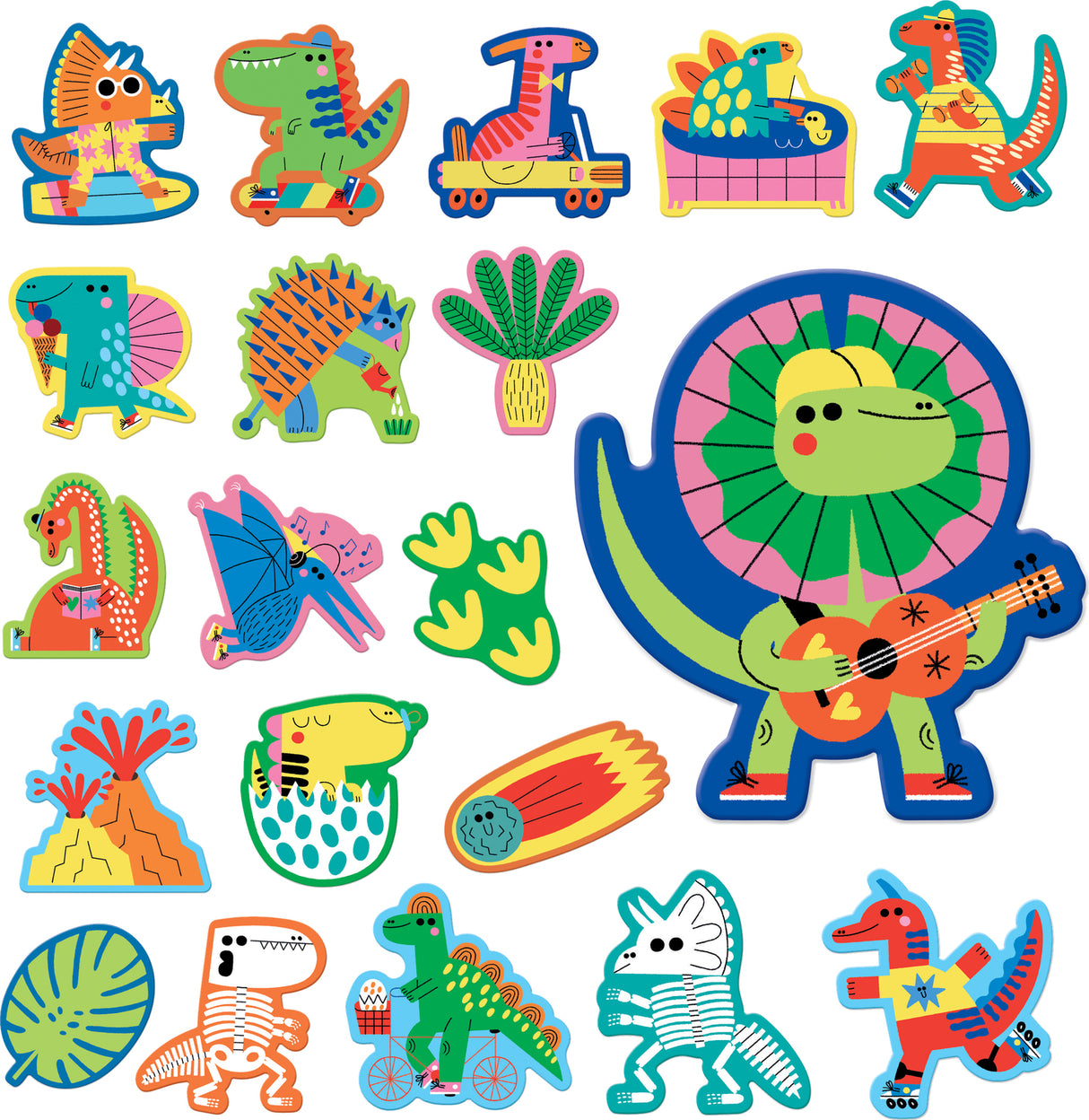 Rub-a-Dub Dinos Stickable Foam Bath Shapes