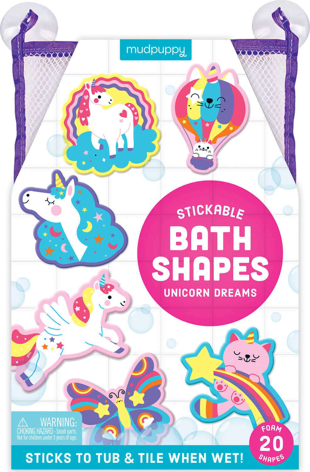 Unicorn Dreams Stickable Foam Bath Shapes